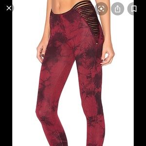 Blue life planetblue strappy maroon tiedye legging